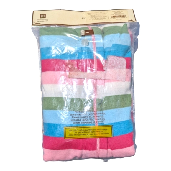 Gap Girls size 4 Zip Up Footie Striped Pajamas - Picture 6 of 7